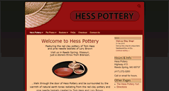 Desktop Screenshot of hesspottery.com