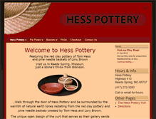 Tablet Screenshot of hesspottery.com